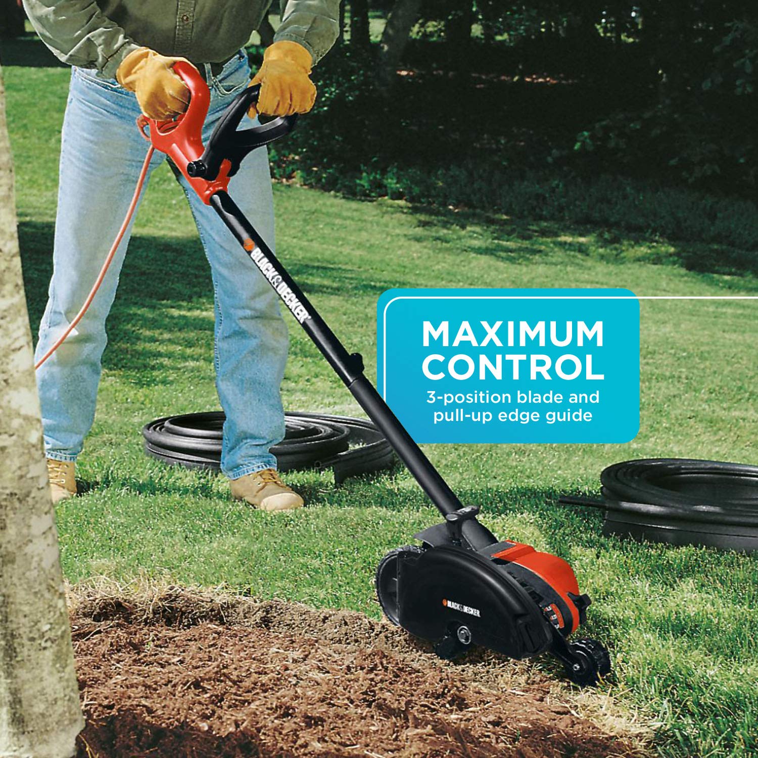 BLACK+DECKER 12 Amp 2-in-1 Edger & Trencher, Adjustable Blade, Heavy Duty, Versatile Use