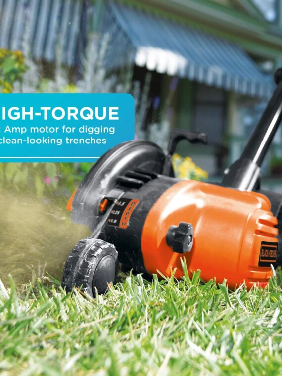 BLACK+DECKER 12 Amp 2-in-1 Edger & Trencher, Adjustable Blade, Heavy Duty, Versatile Use