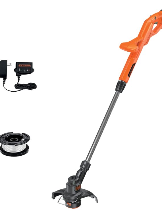 BLACK+DECKER 20V MAX Cordless String Trimmer/Edger Kit with AFS, 10" Adjustable Design, Lithium Battery