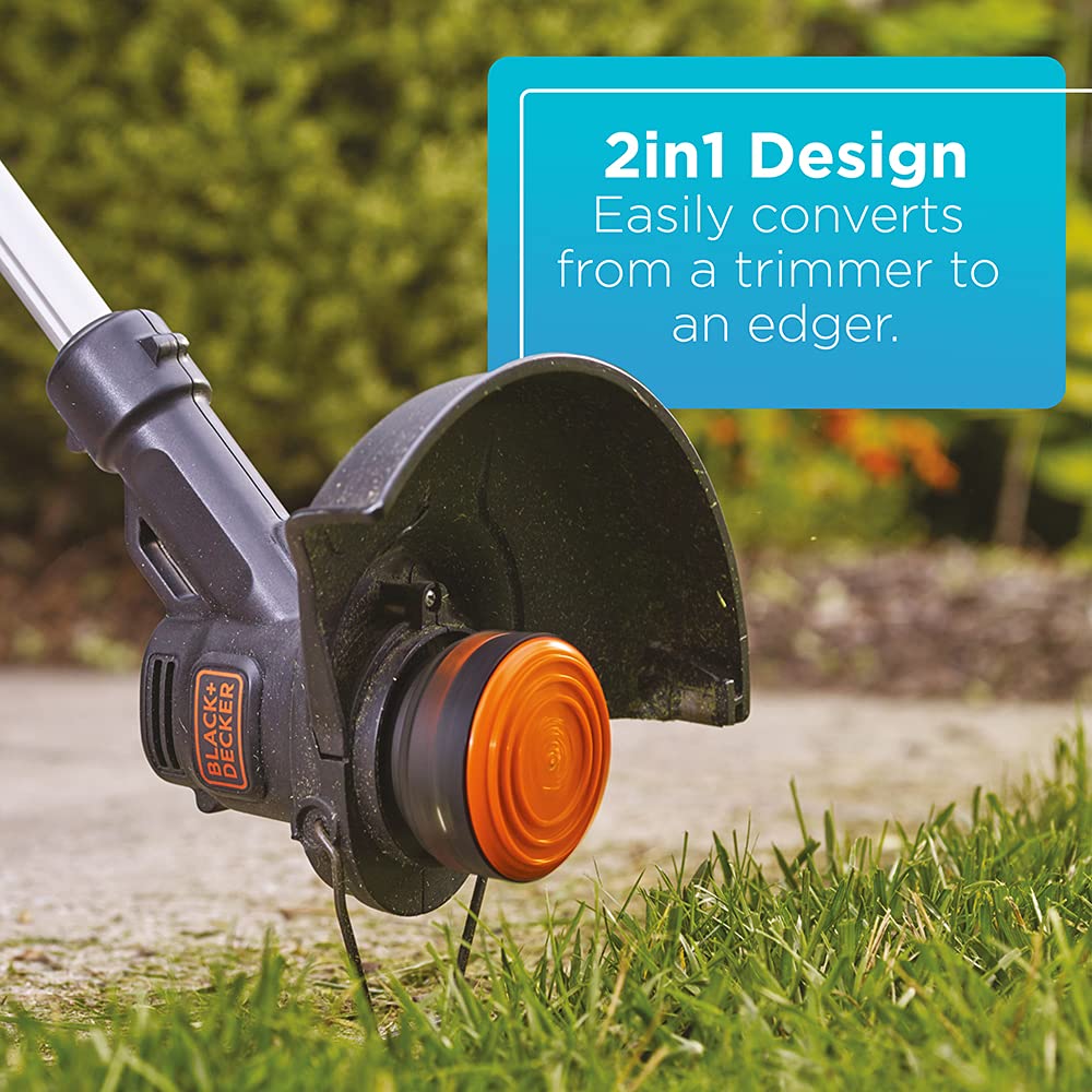 BLACK+DECKER 20V MAX Cordless String Trimmer/Edger Kit with AFS, 10" Adjustable Design, Lithium Battery