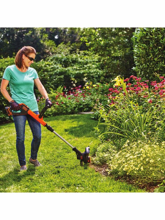 BLACK+DECKER 20V Max Cordless String Trimmer/Edger with Easy Feed, 12" - Includes Batteries & Charger