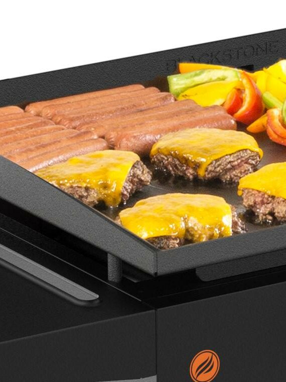 Blackstone 2-Burner 28" Griddle Cooking Station, Portable with Wheels, Stainless Steel Burners, 524 sq. in. Surface, Propane/Natural Gas Compatible