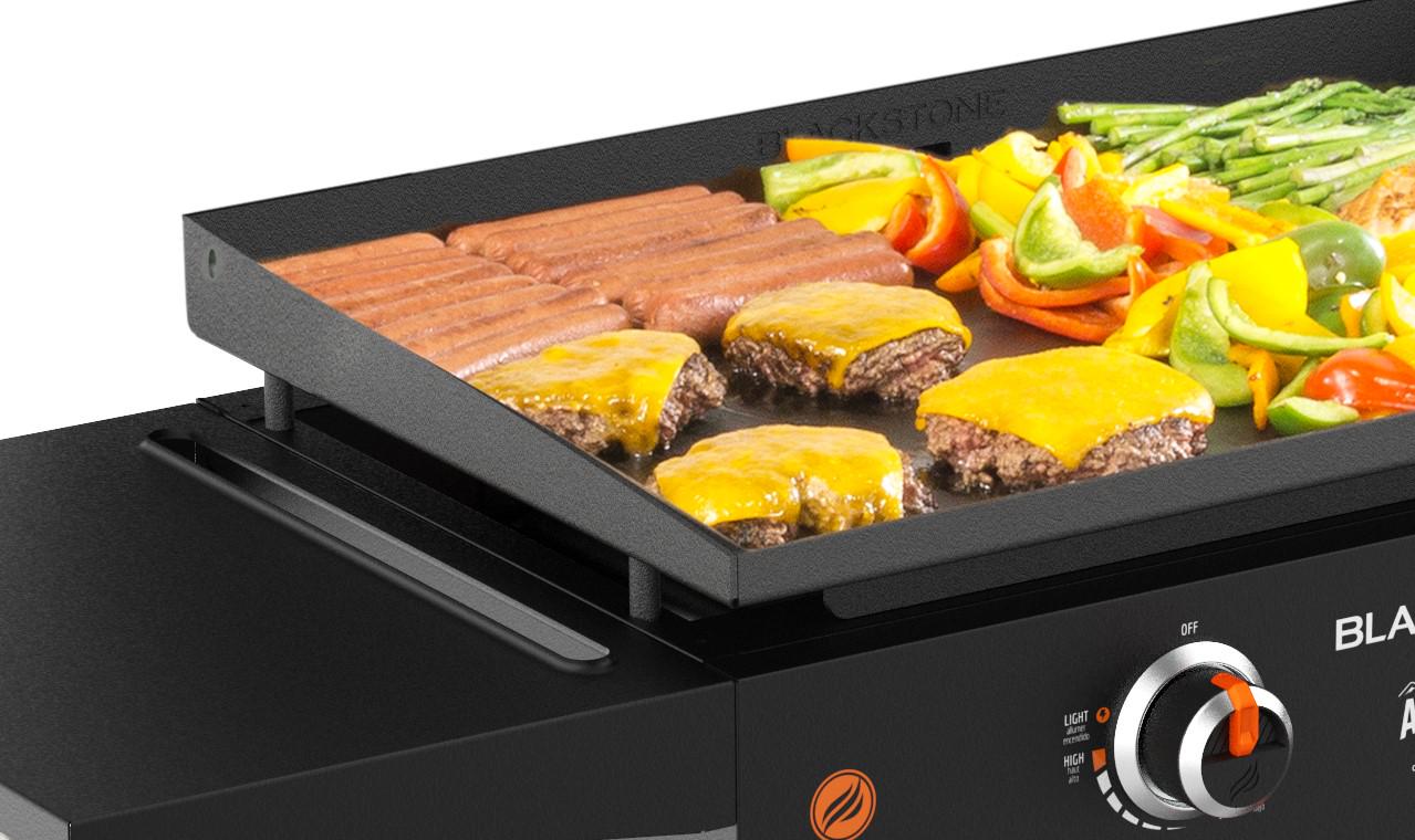 Blackstone 2-Burner 28" Griddle Cooking Station, Portable with Wheels, Stainless Steel Burners, 524 sq. in. Surface, Propane/Natural Gas Compatible