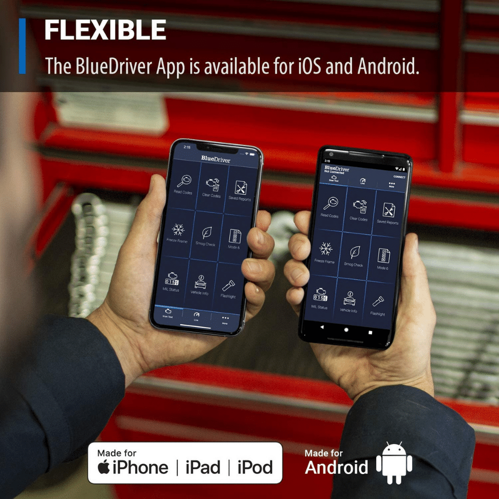 BlueDriver OBD2 Bluetooth Diagnostic Scan Tool for iPhone & Android - Enhanced Vehicle Diagnostics & Real-Time Data