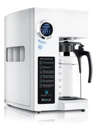 Bluevua RO100ROPOT-UV Countertop Reverse Osmosis Water Filter System with UV Light & Carafe