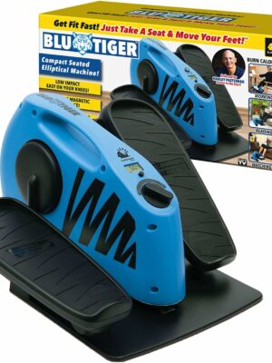 BluTiger Seated Elliptical Machine - Compact, Low-Impact Exercise with Digital Display & 8 Resistance Levels, Endorsed by Harley Pasternack
