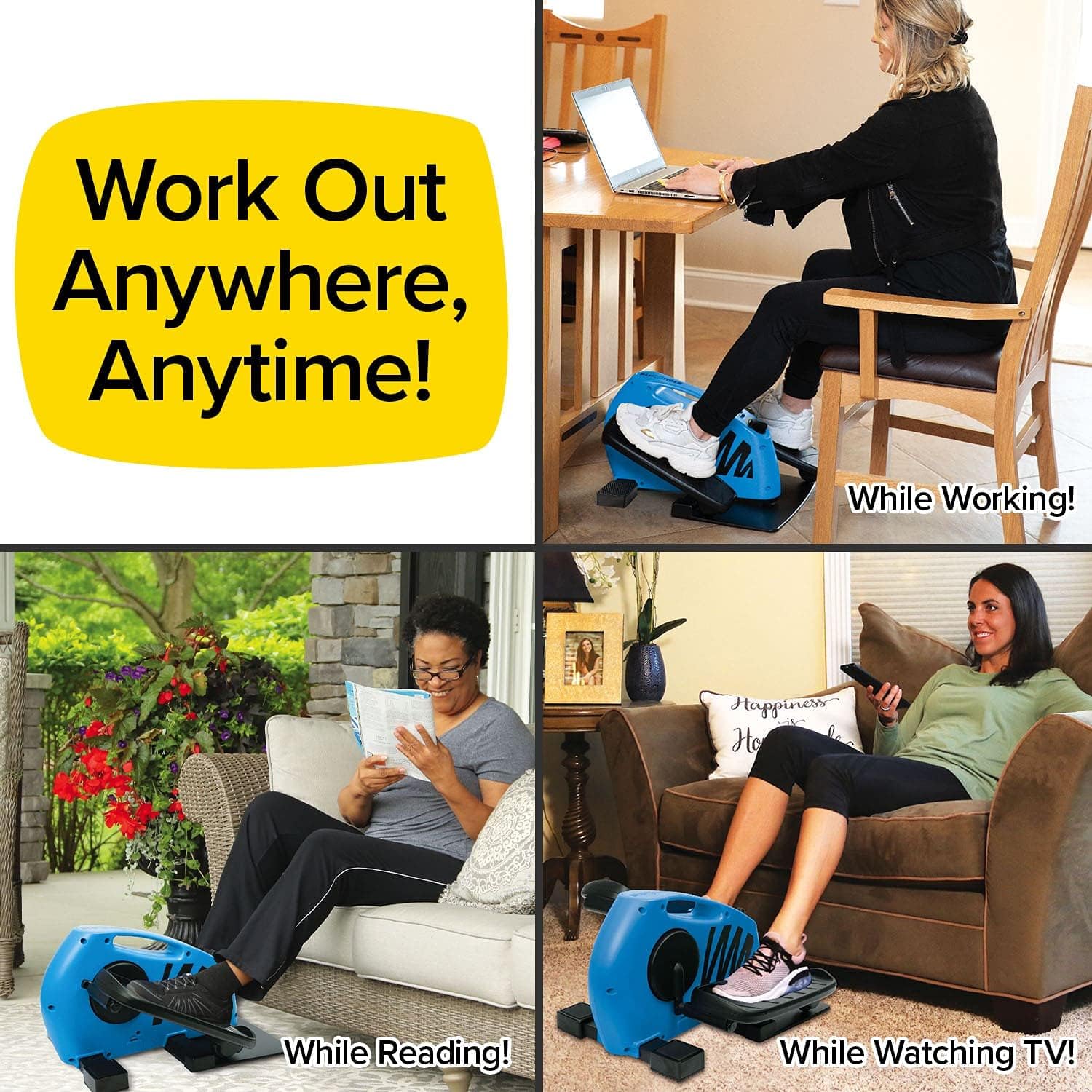 BluTiger Seated Elliptical Machine - Compact, Low-Impact Exercise with Digital Display & 8 Resistance Levels, Endorsed by Harley Pasternack