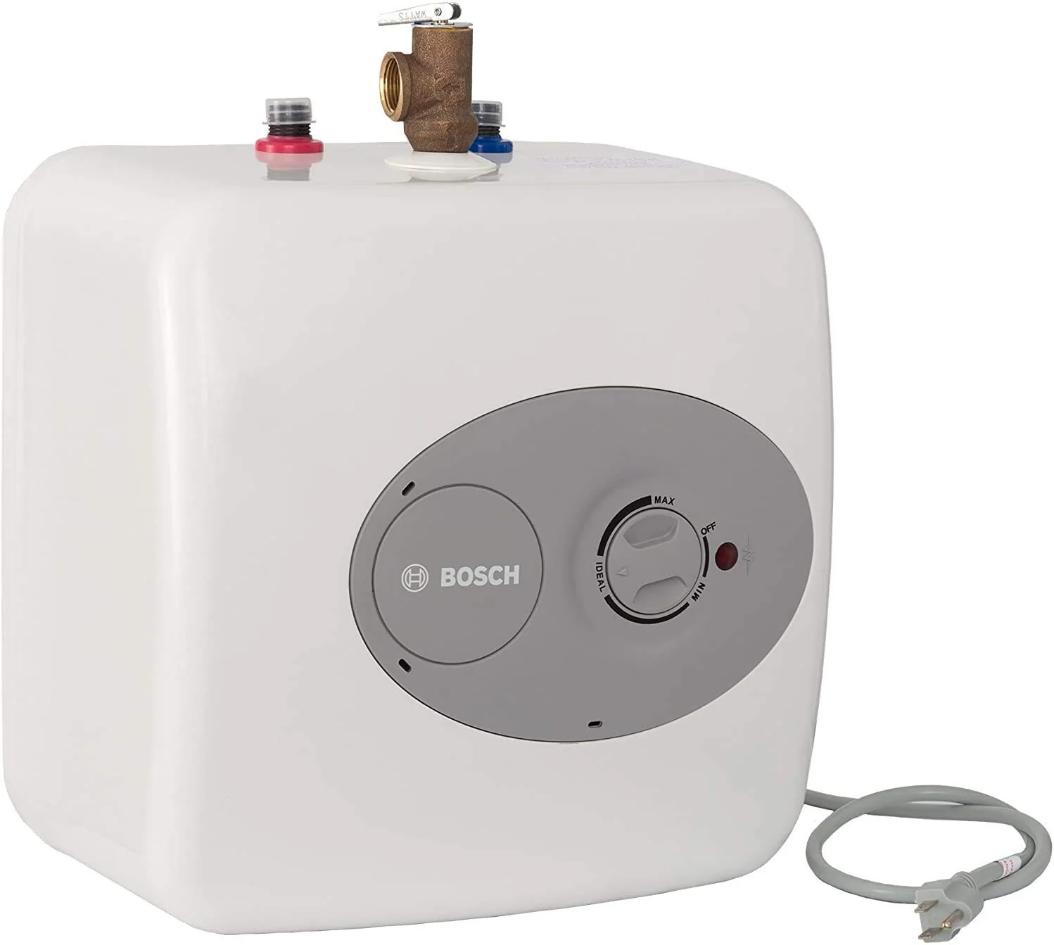 Bosch Tronic 3000 T 2.5-Gallon Electric Mini-Tank Water Heater, Compact Wall/Floor Mount, 98% Efficiency, Easy Install