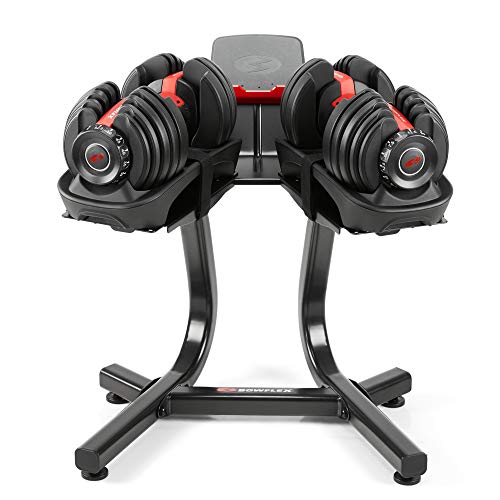 Bowflex SelectTech Dumbbell Stand with Media Rack - Ergonomic, Compact, Compatible with 552/560/1090 Dumbbells