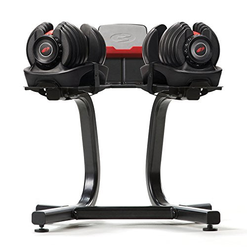 Bowflex SelectTech Dumbbell Stand with Media Rack - Ergonomic, Compact, Compatible with 552/560/1090 Dumbbells