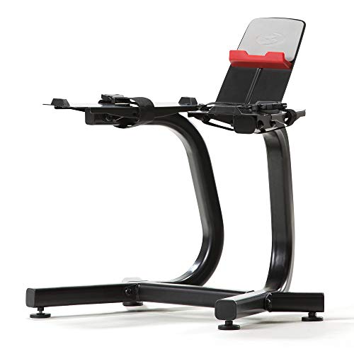 Bowflex SelectTech Dumbbell Stand with Media Rack - Ergonomic, Compact, Compatible with 552/560/1090 Dumbbells