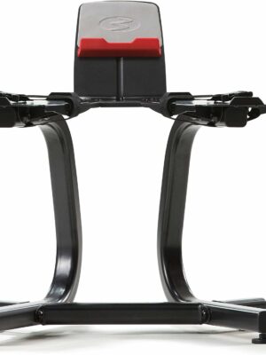Bowflex SelectTech Dumbbell Stand with Media Rack - Ergonomic, Compact, Compatible with 552/560/1090 Dumbbells
