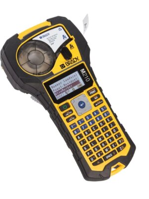 Brady M210 Portable Label Printer with Rubber Bumpers, Military-Grade Durability, Auto-Format, QR Code Capability