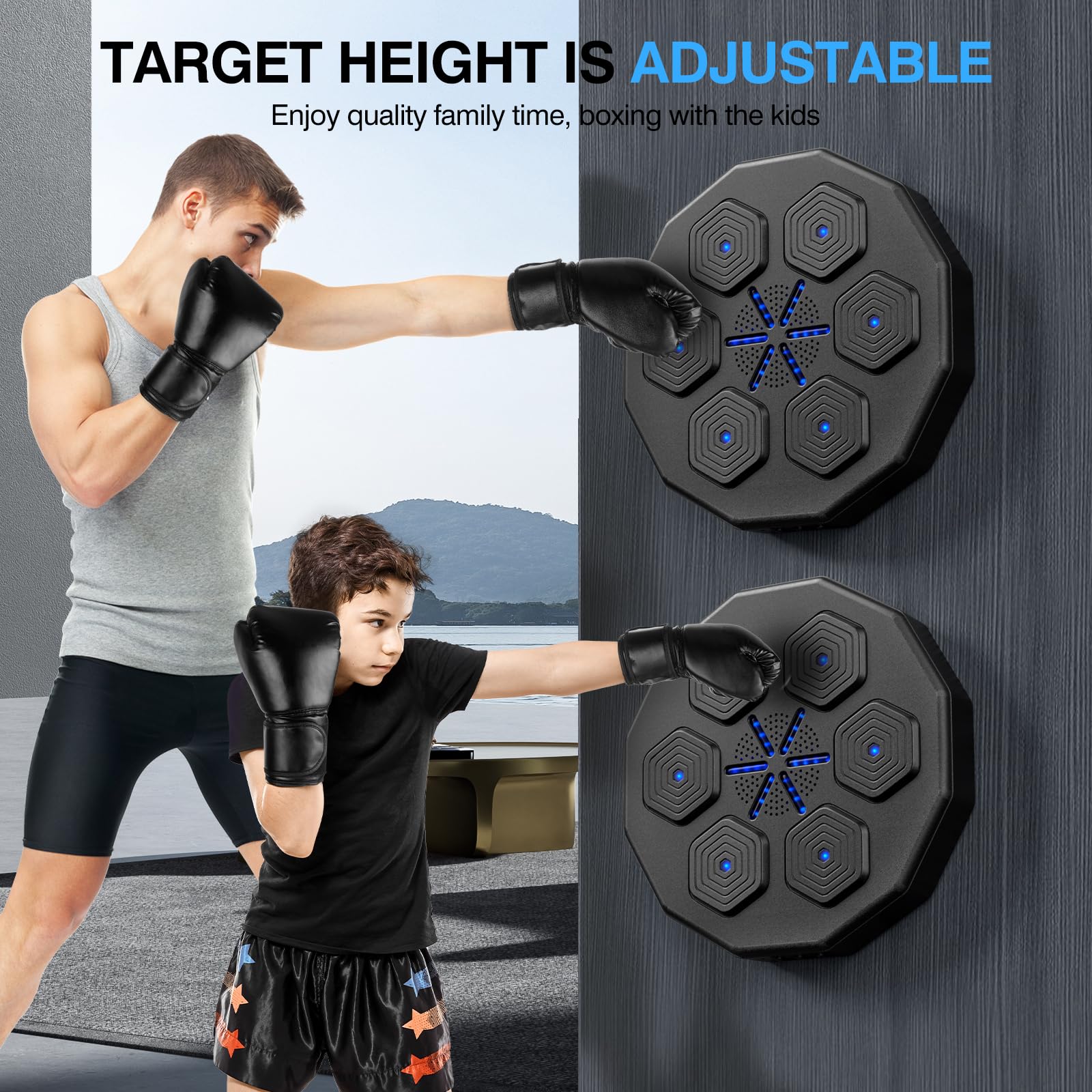 Brand 2.0 Smart Bluetooth Music Boxing Machine - Compact, Syncs with Music, Family Fitness Game