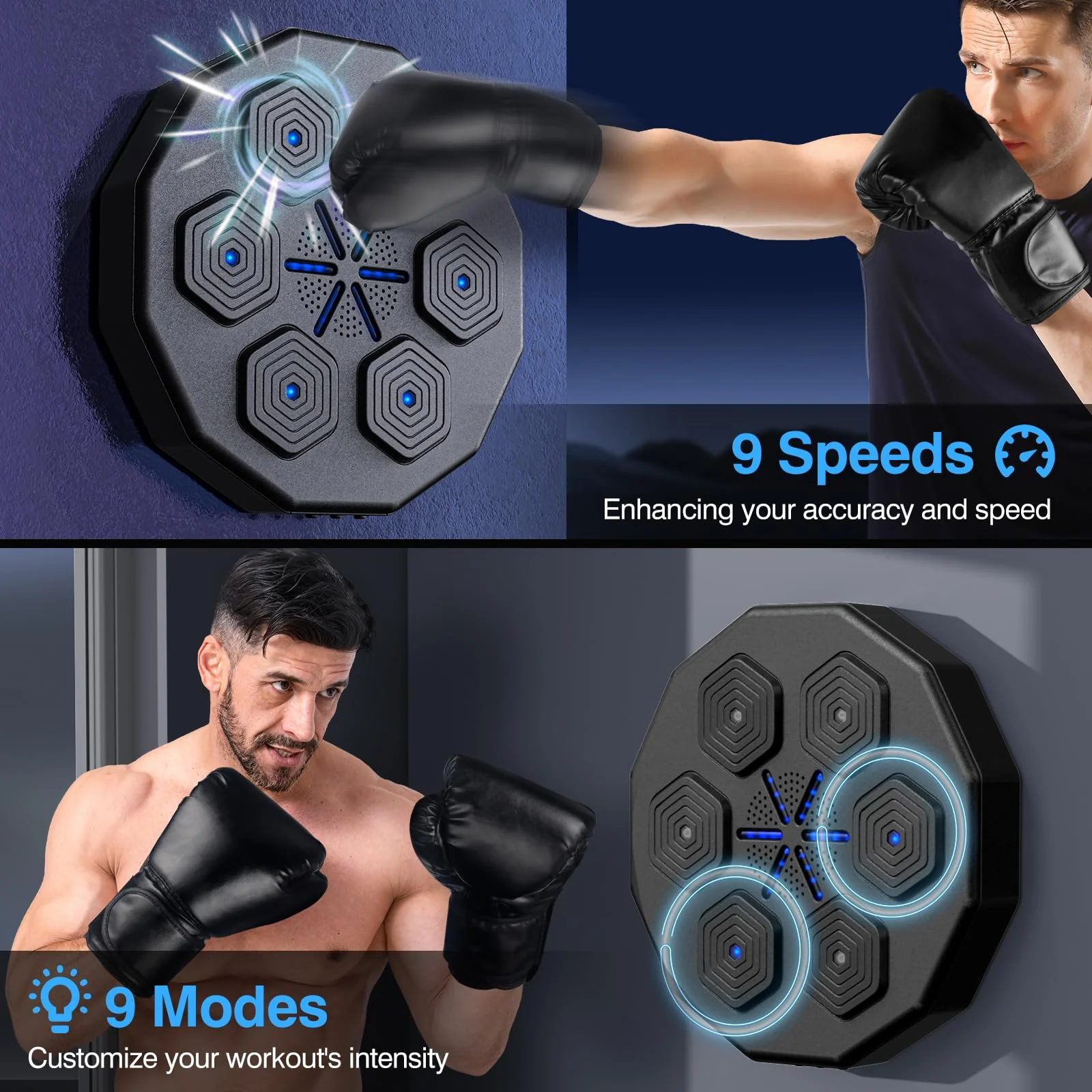 Brand 2.0 Smart Bluetooth Music Boxing Machine - Compact, Syncs with Music, Family Fitness Game