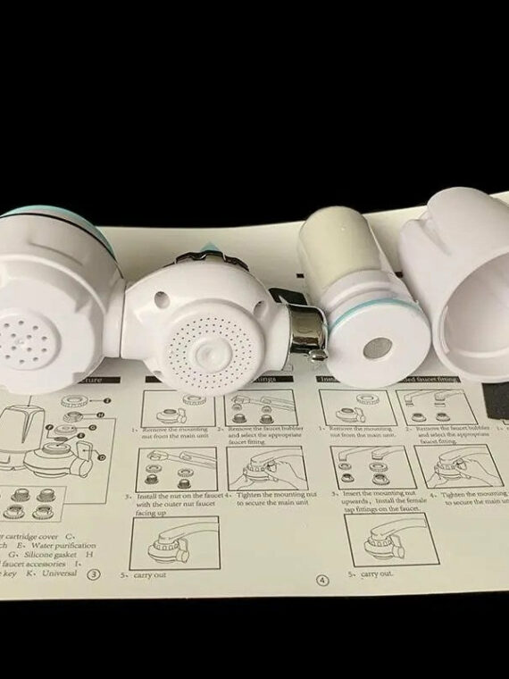 Brand Premium Kitchen Tap Water Faucet Filter - Bacteria Eliminating, Easy Install, Long-Lasting, Stylish Design for Sinks