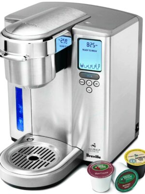 Breville Keurig BKC700XL Single-Cup Coffee Brewer, 64 oz Reservoir, 5 Brew Sizes, Adjustable Temperature, Auto On/Off