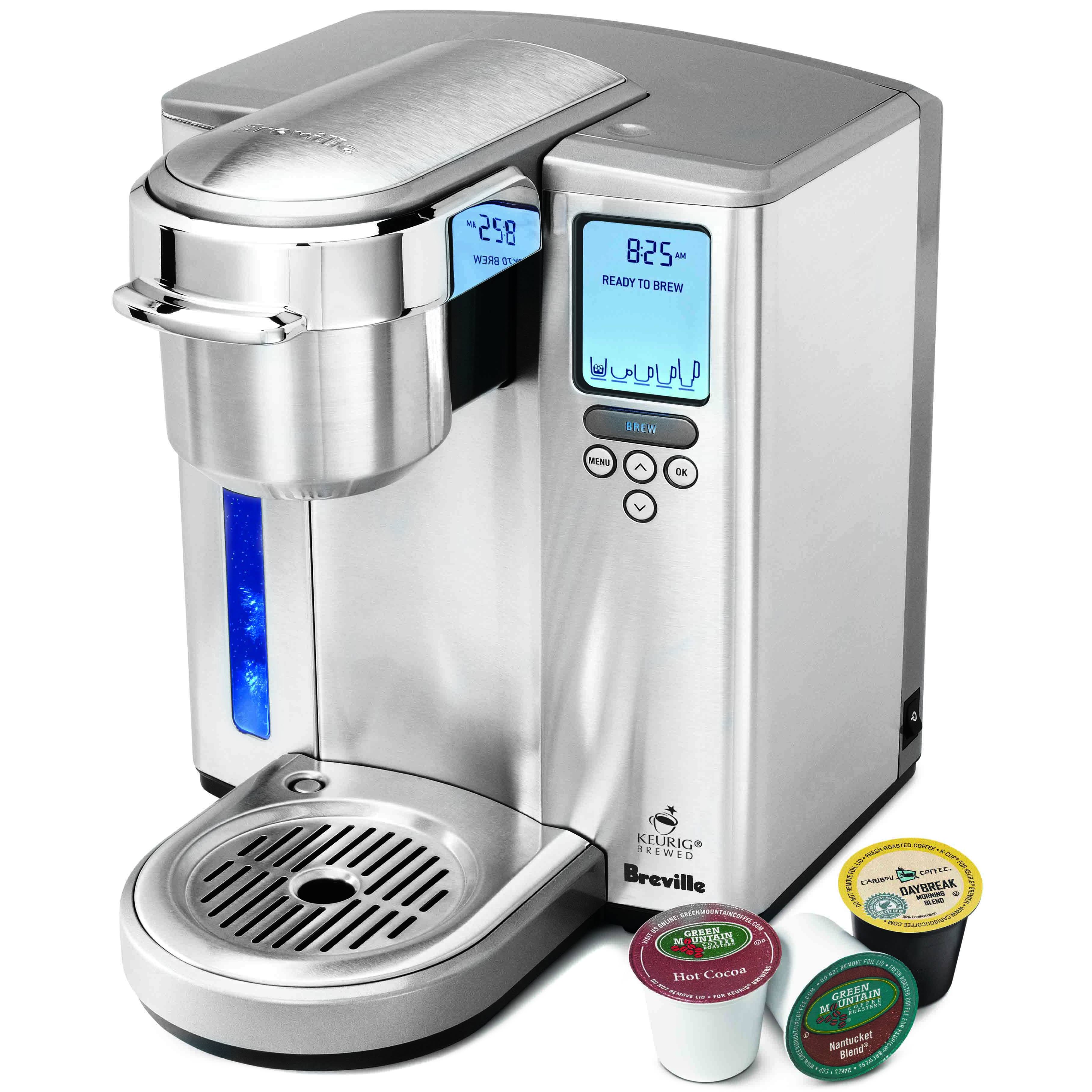 Breville Keurig BKC700XL Single-Cup Coffee Brewer, 64 oz Reservoir, 5 Brew Sizes, Adjustable Temperature, Auto On/Off