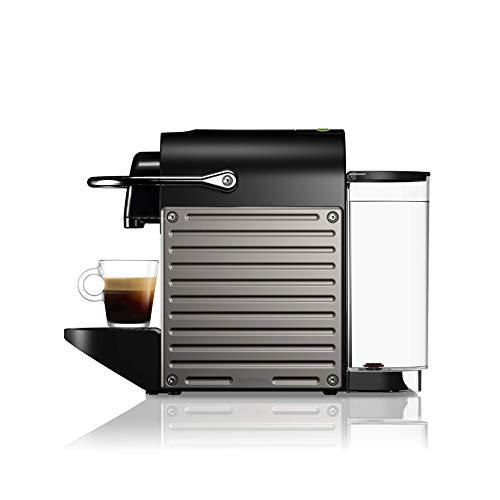 Breville Nespresso Pixie Coffee Machine, Titan - 19 Bar Pressure, Fast Heating, Adjustable Cup Sizes, Includes Capsules