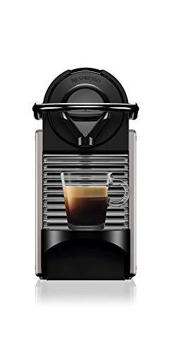 Breville Nespresso Pixie Coffee Machine, Titan - 19 Bar Pressure, Fast Heating, Adjustable Cup Sizes, Includes Capsules