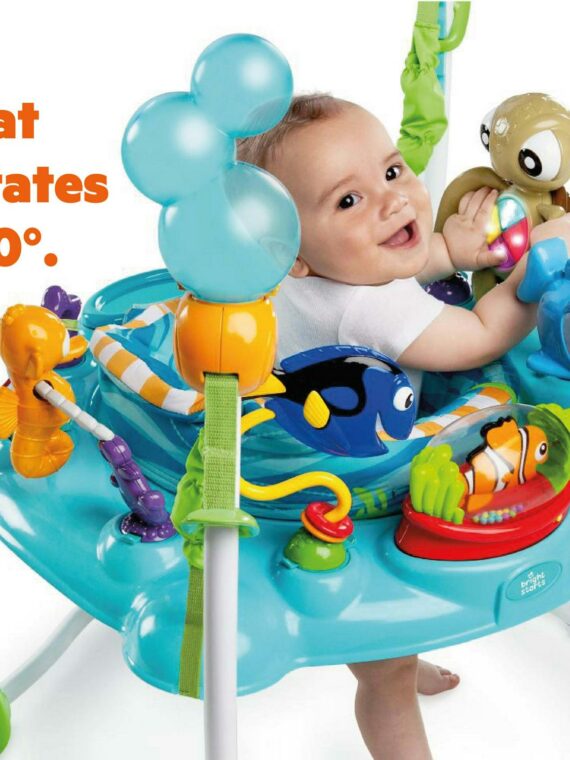 Bright Starts Disney Baby Finding Nemo Sea of Activities Jumper, Unisex Infant Entertainer with Interactive Toys and Adjustable Seat