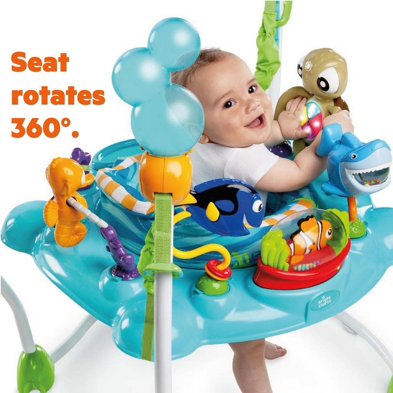 Bright Starts Disney Baby Finding Nemo Sea of Activities Jumper, Unisex Infant Entertainer with Interactive Toys and Adjustable Seat