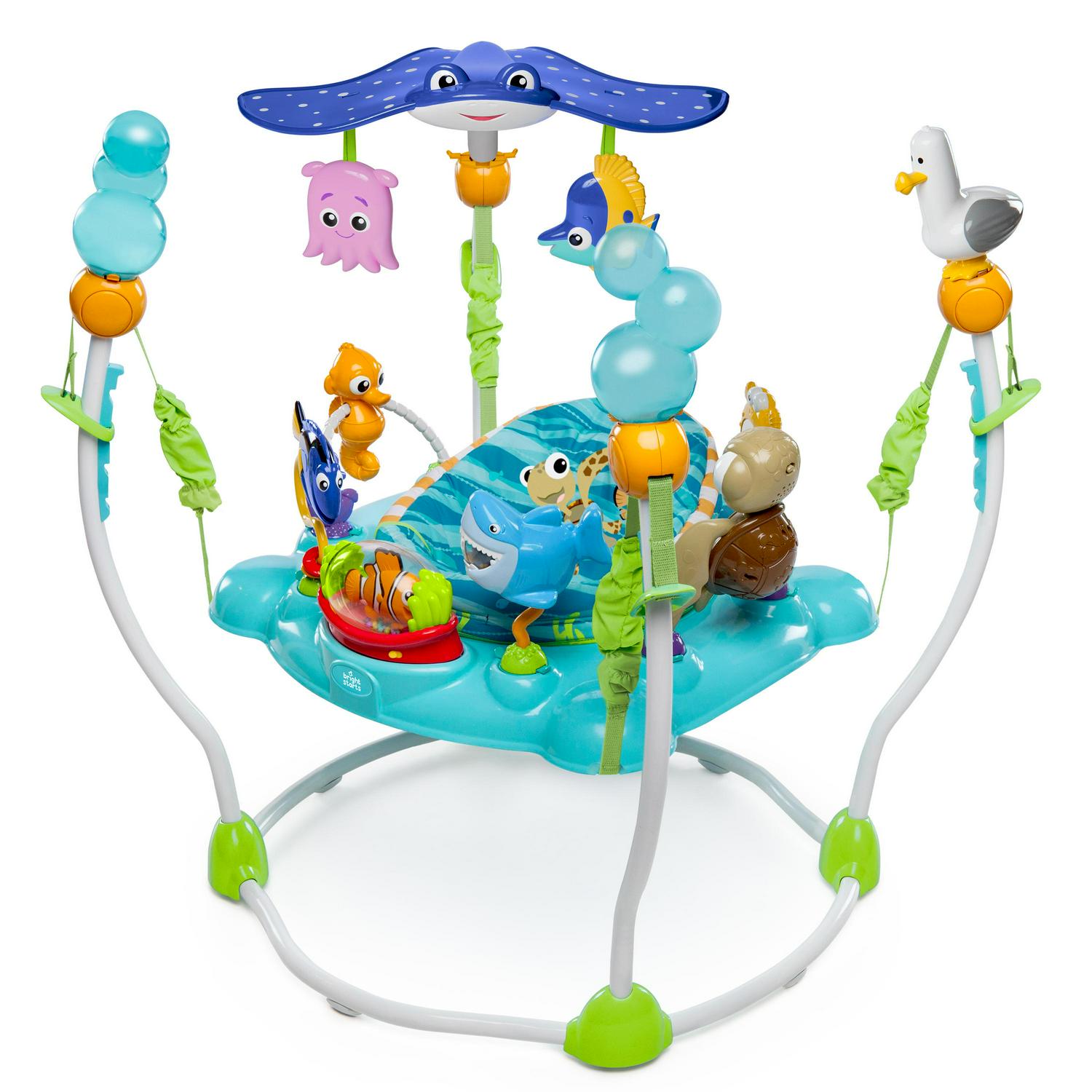 Bright Starts Disney Baby Finding Nemo Sea of Activities Jumper, Unisex Infant Entertainer with Interactive Toys and Adjustable Seat