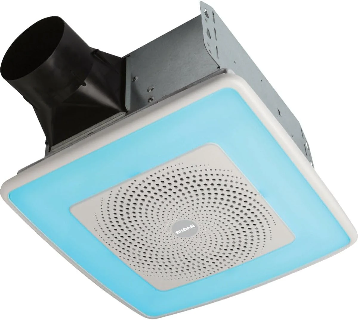 Broan-NuTone ChromaComfort Bathroom Exhaust Fan with 24-Color LED, Bluetooth Speaker, Ultra-Quiet 110 CFM, Easy Install