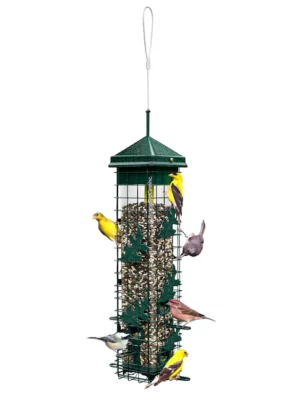 Brome Squirrel Solution 200 Squirrel-Proof Wild Bird Feeder, 6 Ports, 3.4 lb Capacity, Free Seed Funnel, Chew Proof, UV Resistant