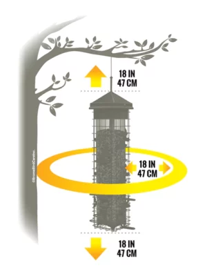 Brome Squirrel Solution 200 Squirrel-Proof Wild Bird Feeder, 6 Ports, 3.4 lb Capacity, Free Seed Funnel, Chew Proof, UV Resistant