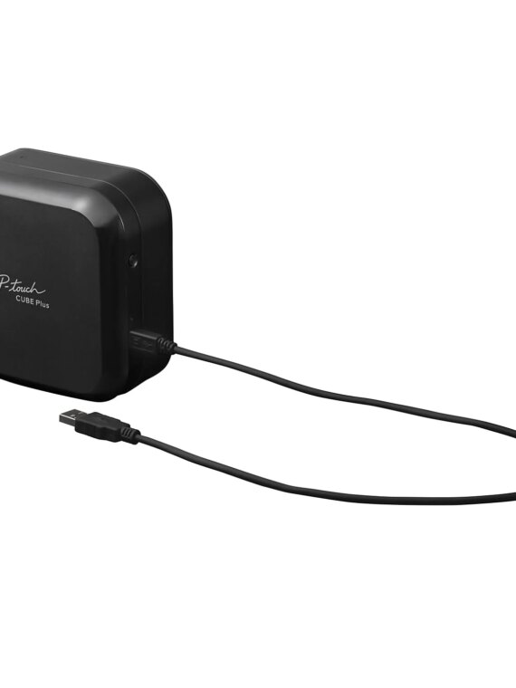 Brother P-Touch Cube Plus Bluetooth Label Maker, Portable & Versatile, Includes Starter Kit, Compatible with TZe Tapes
