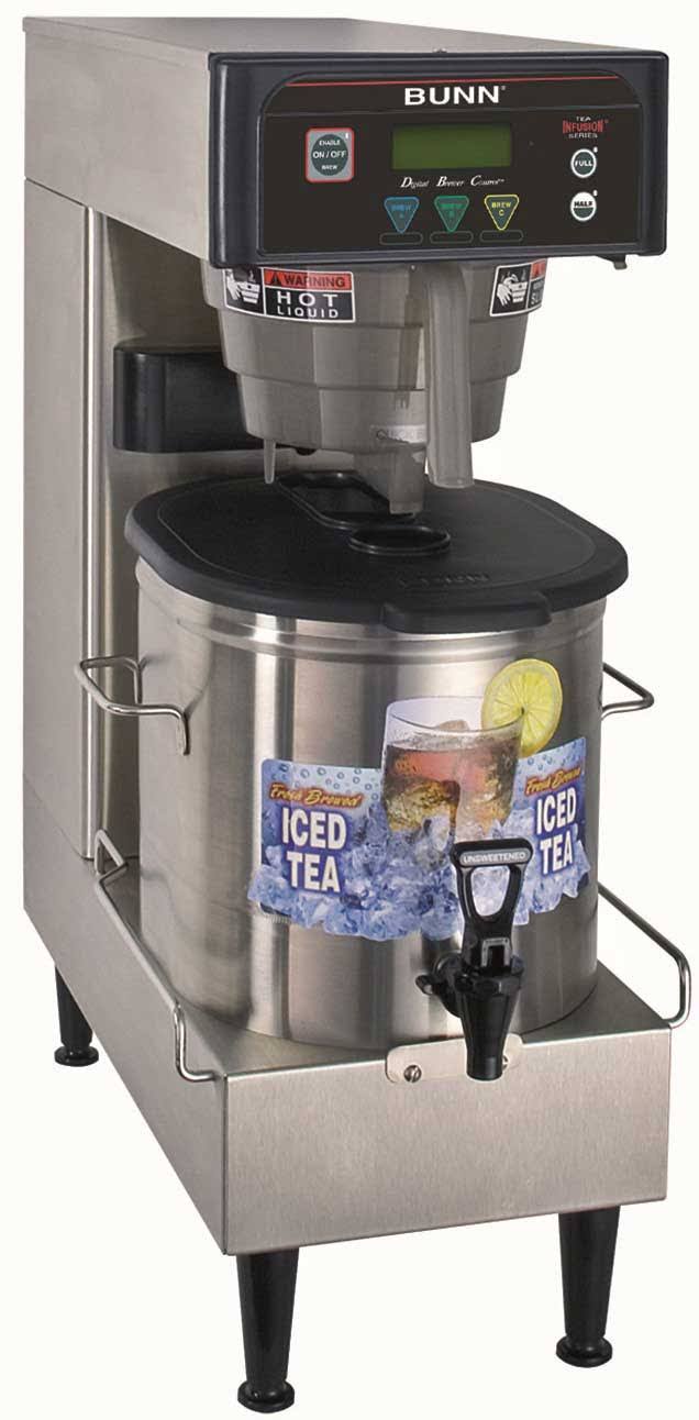 Bunn-O-Matic ITB-DBC LP Iced Tea Brewer with Quickbrew Funnel & Energy Saver Mode