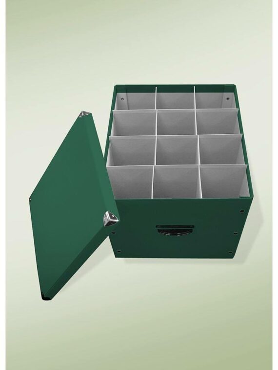 Byers' Choice Caroler Condo Storage Box, 12 Compartments, Durable Vinyl Cover, 14"x15.5", Handmade in USA