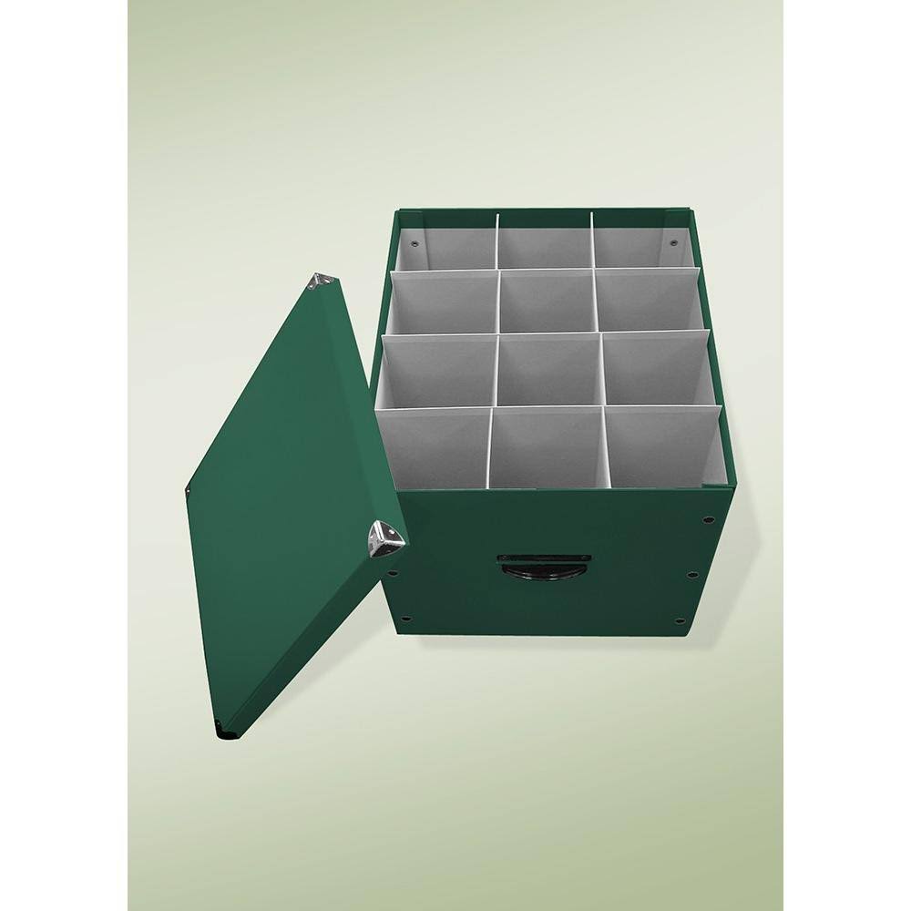 Byers' Choice Caroler Condo Storage Box, 12 Compartments, Durable Vinyl Cover, Handmade USA