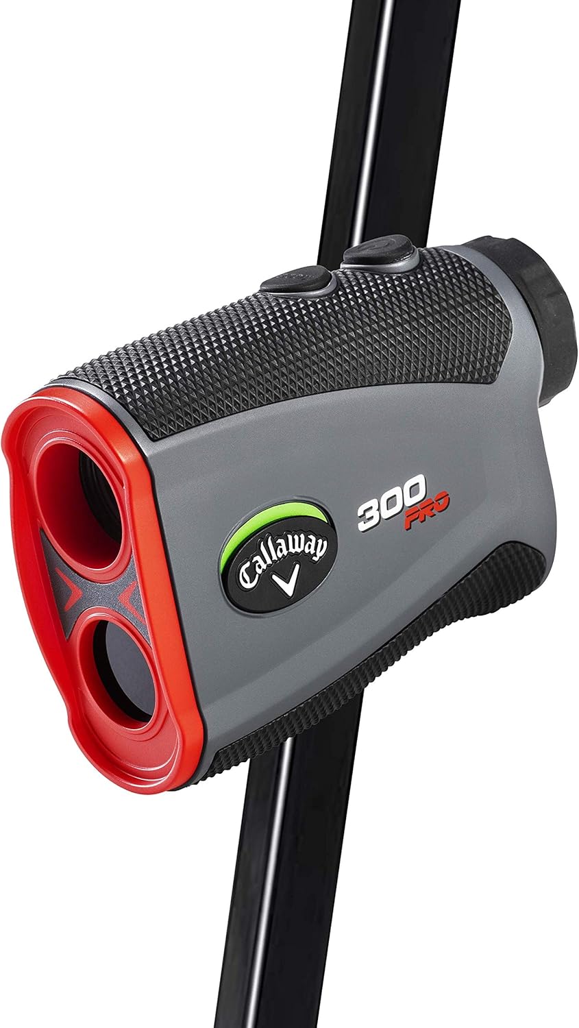 Callaway 300 Pro Golf Laser Rangefinder, Slope Measurement, 6x Magnification, Pin-Locking, Water Resistant