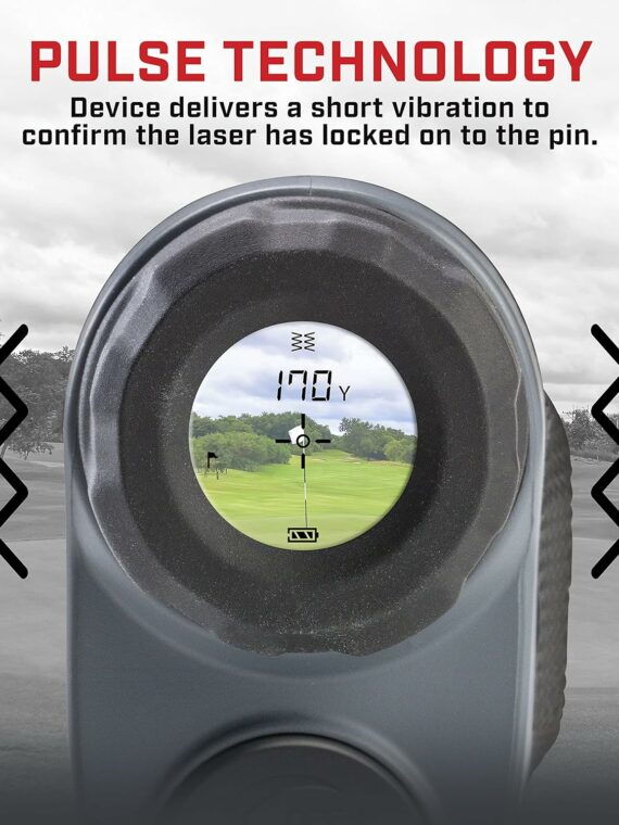 Callaway 300 Pro Golf Laser Rangefinder, Slope Measurement, 6x Magnification, Pin-Locking, Water Resistant