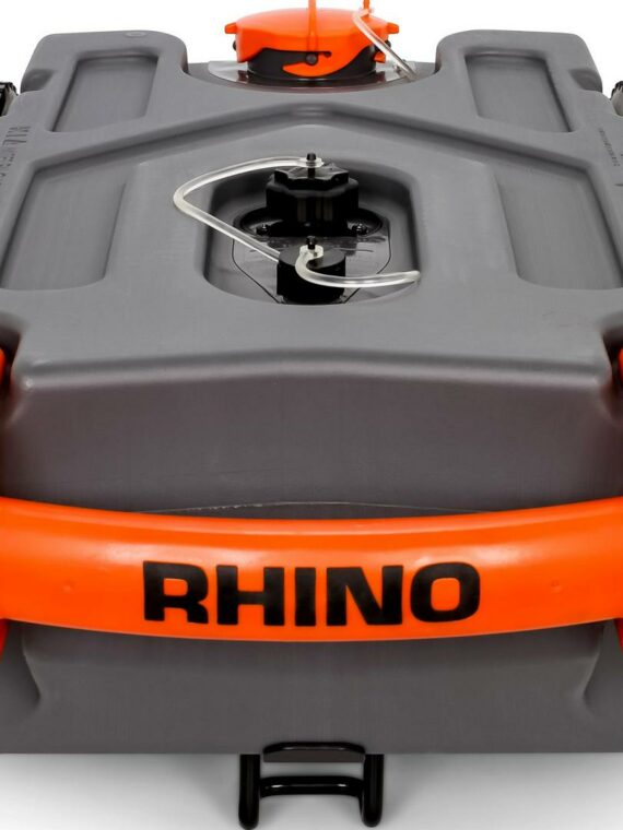 Camco Rhino 15 Gallon Portable RV Waste Tank 39000 - Heavy Duty, No-Flat Wheels, Complete Kit