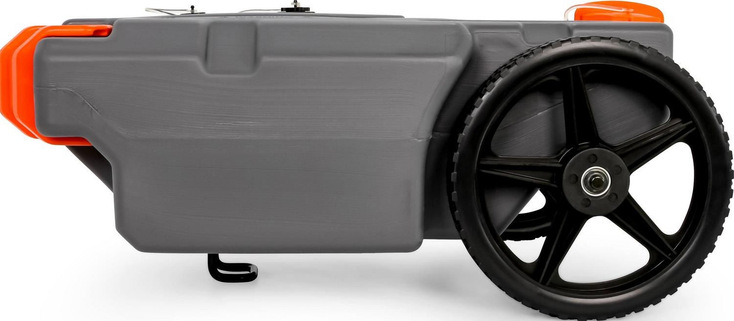 Camco Rhino 15 Gallon Portable RV Waste Tank 39000 - Heavy Duty, No-Flat Wheels, Complete Kit