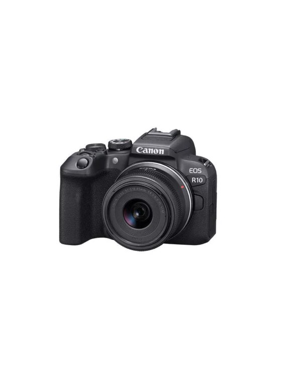 Canon EOS R10 Mirrorless Camera with 18-45mm Lens, 24.2MP, 4K Video, Dual Pixel AF, Black