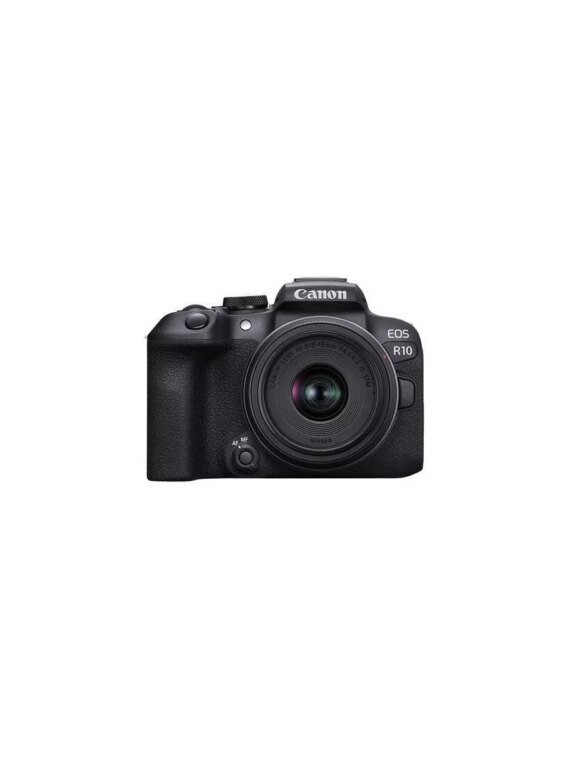Canon EOS R10 Mirrorless Camera with 18-45mm Lens, 24.2MP, 4K Video, Dual Pixel AF, Black