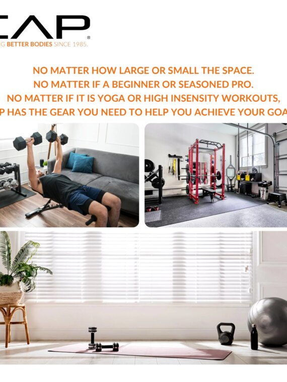 CAP Barbell Olympic Bar - Durable Steel, Chrome Finish, 2-Inch Plates, 2185mm Length, Home Gym Fitness