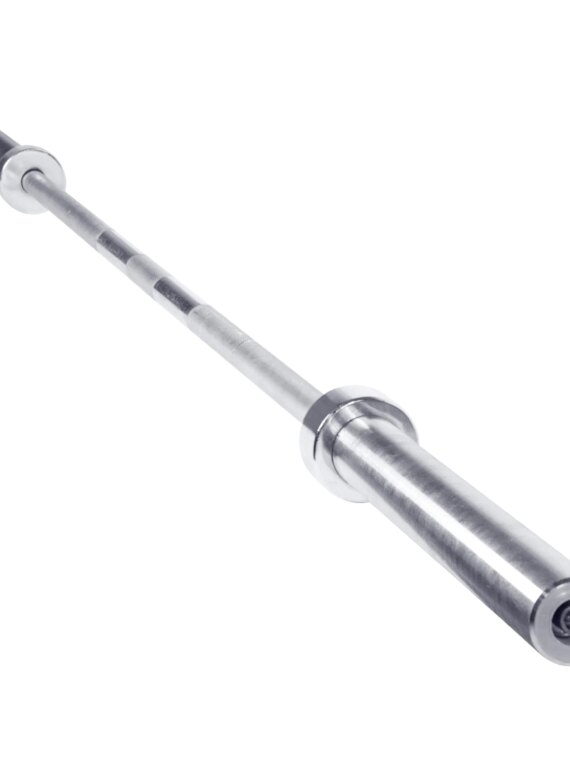CAP Barbell Olympic Bar - Durable Steel, Chrome Finish, 2-Inch Plates, 2185mm Length, Home Gym Fitness