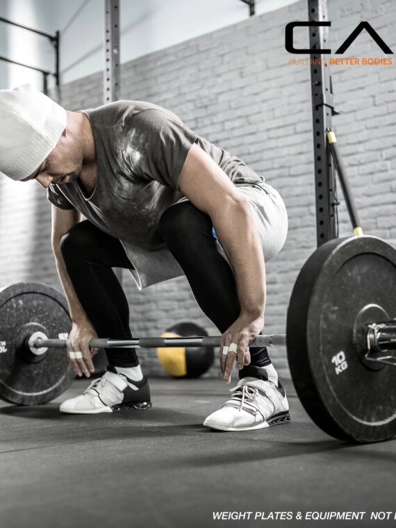 CAP Barbell Olympic Bar - Durable Steel, Chrome Finish, 2-Inch Plates, 2185mm Length, Home Gym Fitness