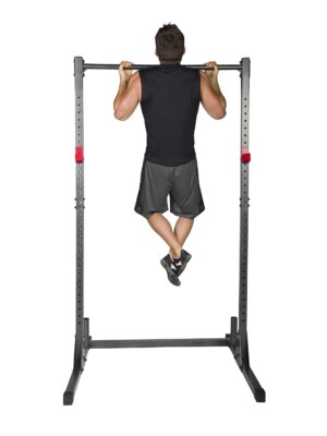 CAP Barbell Power Rack with Attachments, 500 lbs Capacity, 11/12-Gauge Steel, 46″x50″x85″