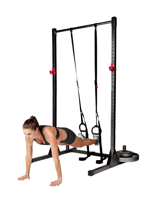 CAP Barbell Power Rack with Attachments, 500 lbs Capacity, 11/12-Gauge Steel, 46"x50"x85"