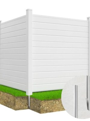 Caprihom Vinyl Privacy Fence 50"x50" for AC Units & Trash Cans, Weather-Resistant, Easy Install