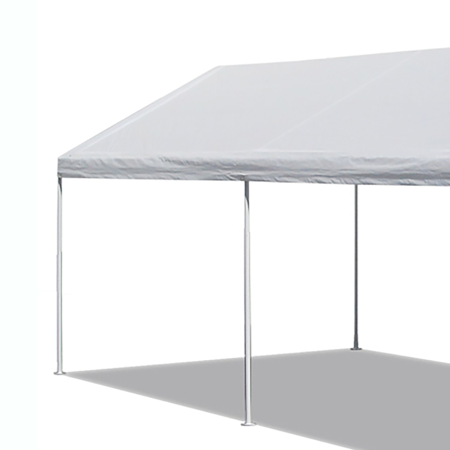 Caravan Canopy Domain Basic 10x20 ft White Carport Shelter, Steel Frame, Water Resistant, Multi-Use