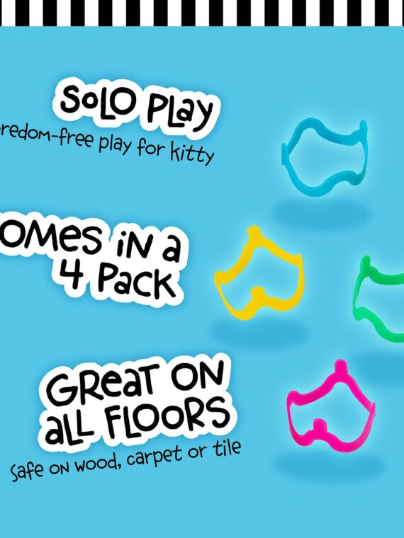 Cat Crazies Interactive Cat Toys Multi-Pack - Durable, Lightweight, Vibrant Design for Engaging Play