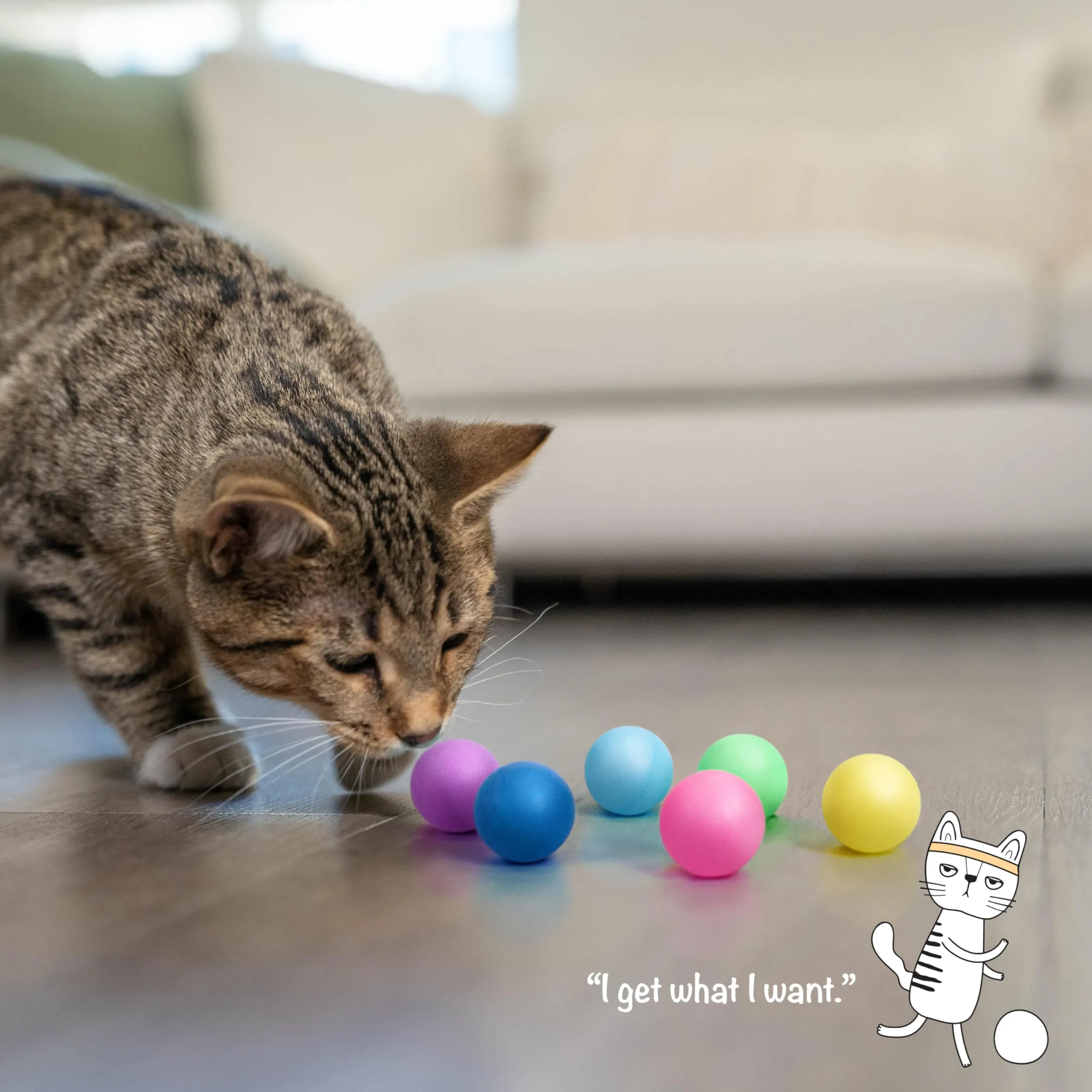 Catstages Replacement Balls for Cat Track Toy - 1.6" Lightweight Ping-Pong Style, Compatible with Tower Of Tracks & More