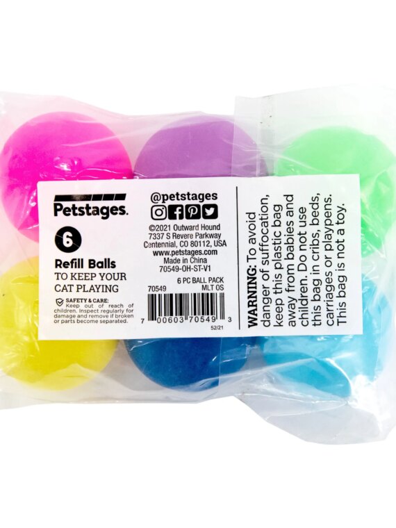 Catstages Replacement Balls for Cat Track Toy - 1.6" Lightweight Ping-Pong Style, Compatible with Tower Of Tracks & More